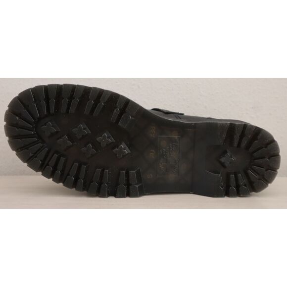 Dr Martens Women's Sz 10 Black Addina Flower Buckle Leather Platform Shoes - Picture 7 of 16